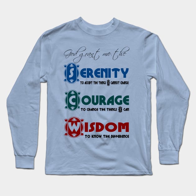 Serenity Prayer Long Sleeve T-Shirt by deleas